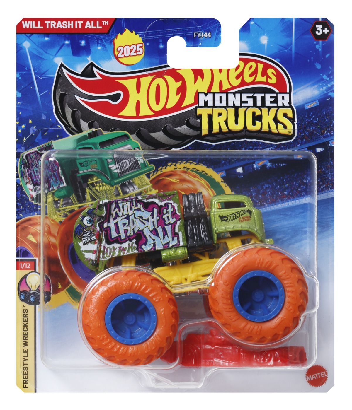 Hot Wheels Monster Truck Masinuta Will Trash It All Scara 1:64
