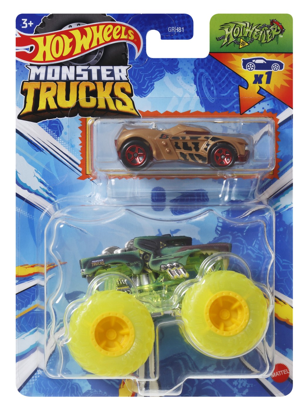 Hot Wheels Monster Truck Si Masinuta Metalica Hotweiler