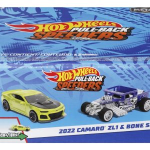 HOT WHEELS SET 2 MASINUTE METALICE PULL BACK 2022 CAMARO ZL1 SI BONE SHAKER 1:43