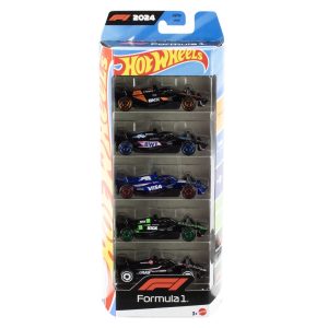 HOT WHEELS SET 5 MASINUTE METALICE FORMULA 1 2024