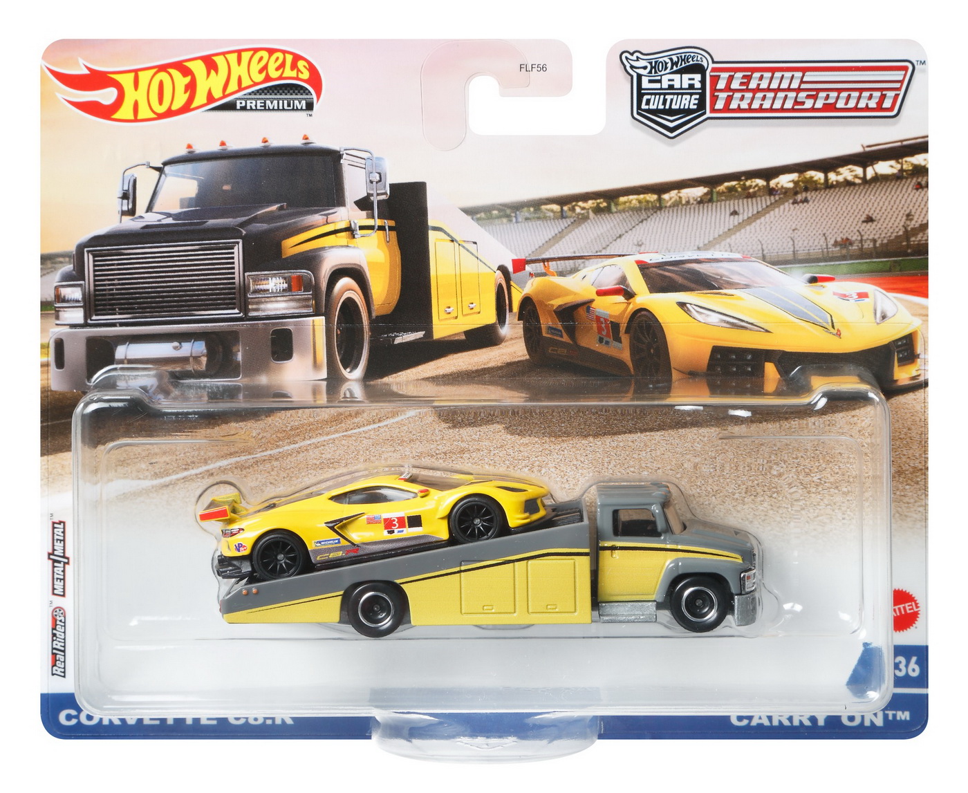 Hot Wheels Transportator Carry On Cu Masinuta Corvette C8.R Scara 1:64