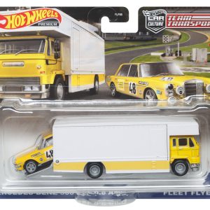 HOT WHEELS TRANSPORTATOR FLEET FLYER CU MASINUTA MERCEDES BENZ SCARA 1:64