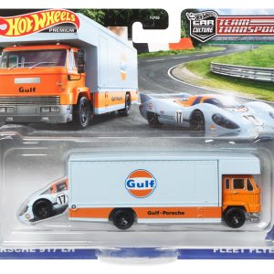 HOT WHEELS TRANSPORTATOR FLEET FLYER CU MASINUTA PORSCHE 917 EH SCARA 1:64