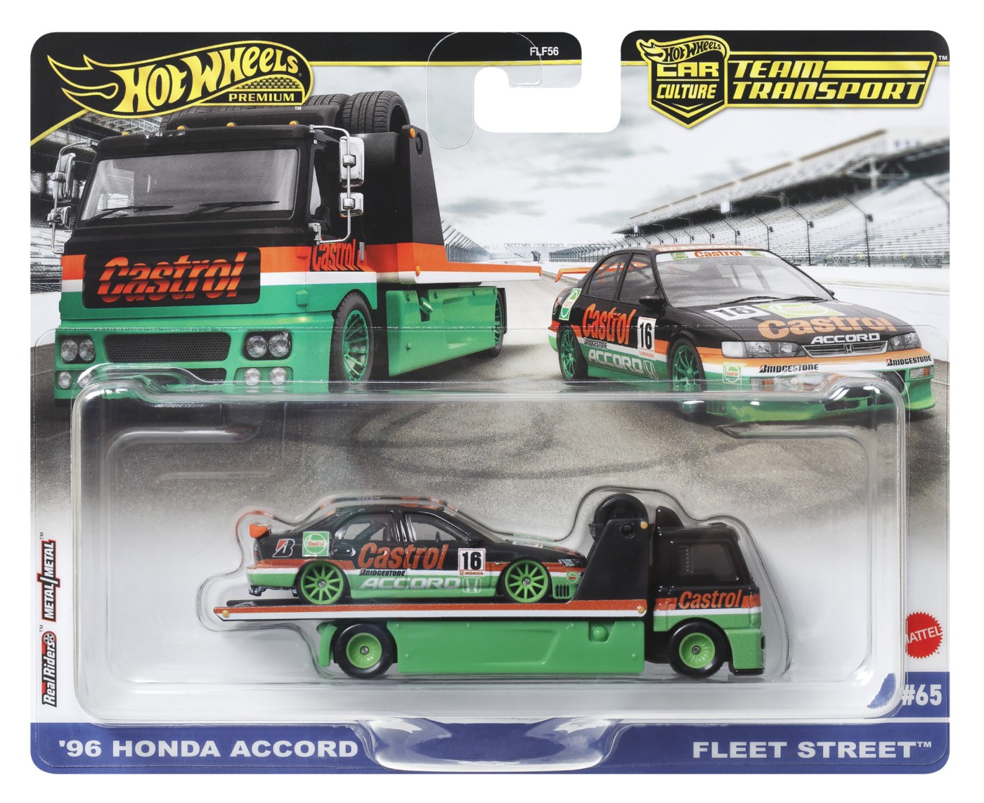 Hot Wheels Transportator Fleet Street Cu Masinuta Honda Accord 96 Scara 1:64