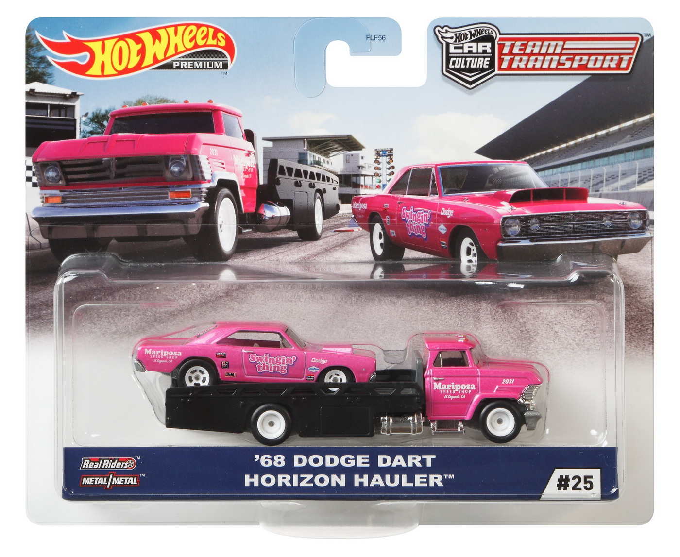 Hot Wheels Transportator Horizon Hauler Cu Masinuta Dodge Dart 68' Scara 1:64