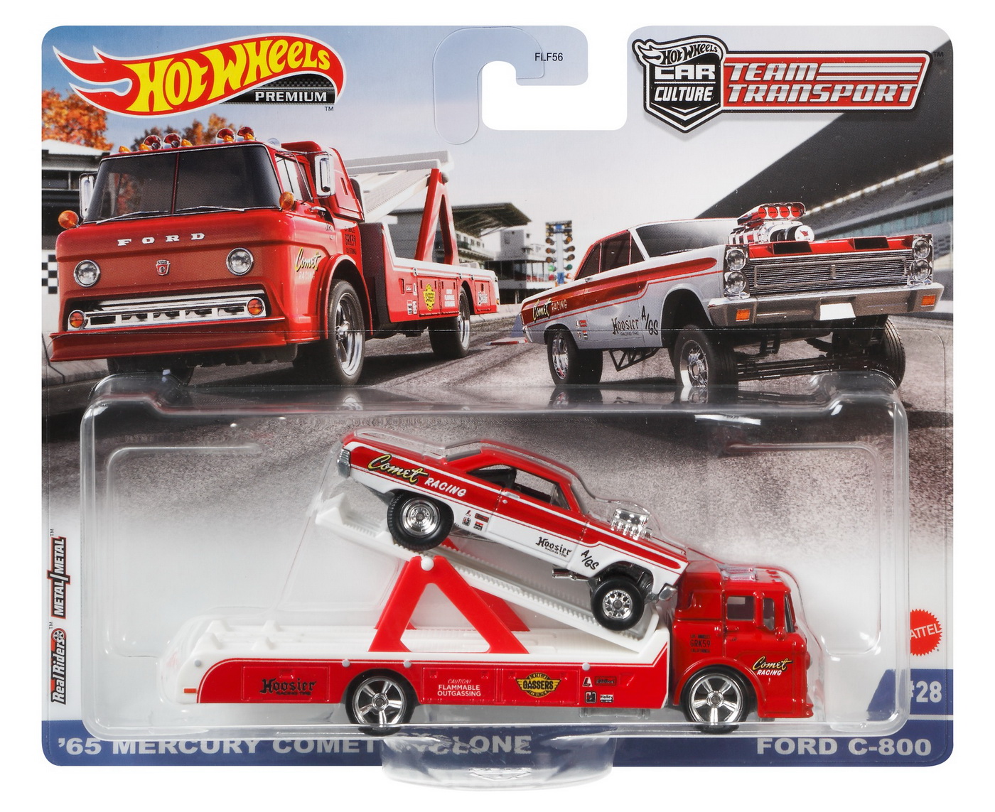 Hot Wheels Transportator Mercury Comet Cyclone 65' Cu Masinuta Ford C-800 Scara 1:64