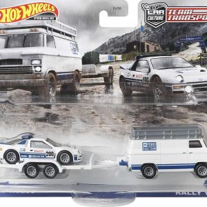 HOT WHEELS TRANSPORTATOR RALLY VAN CU MASINUTA FORD RS200 SCARA 1:64