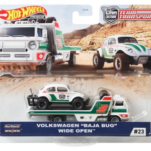 HOT WHEELS TRANSPORTATOR WIDE OPEN CU MASINUTA VOLKSWAGEN BAJA BUG SCARA 1:64