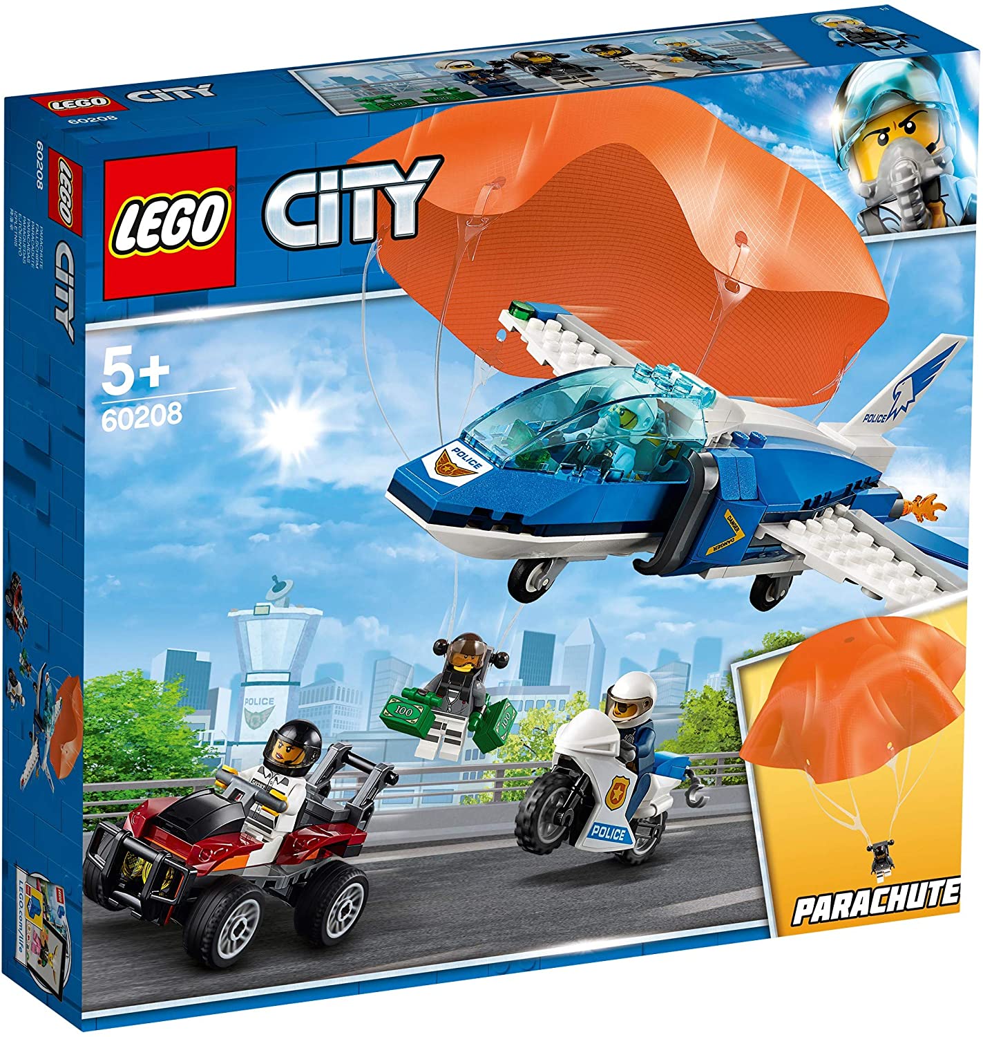 LEGO City Arest Cu Parasutisti Al Politiei Aeriene 60208