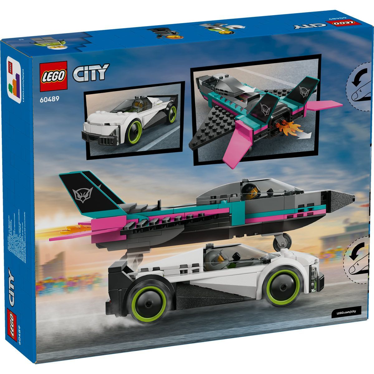 LEGO City Avion Cu Reactie Vs Masina 60489