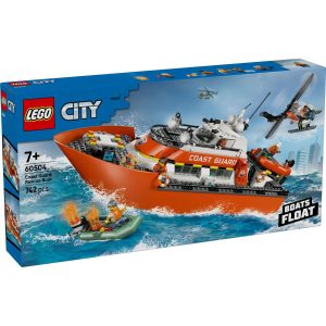 LEGO CITY BARCA DE SALVARE SI ELICOPTER ALE PAZEI DE COASTA 60504