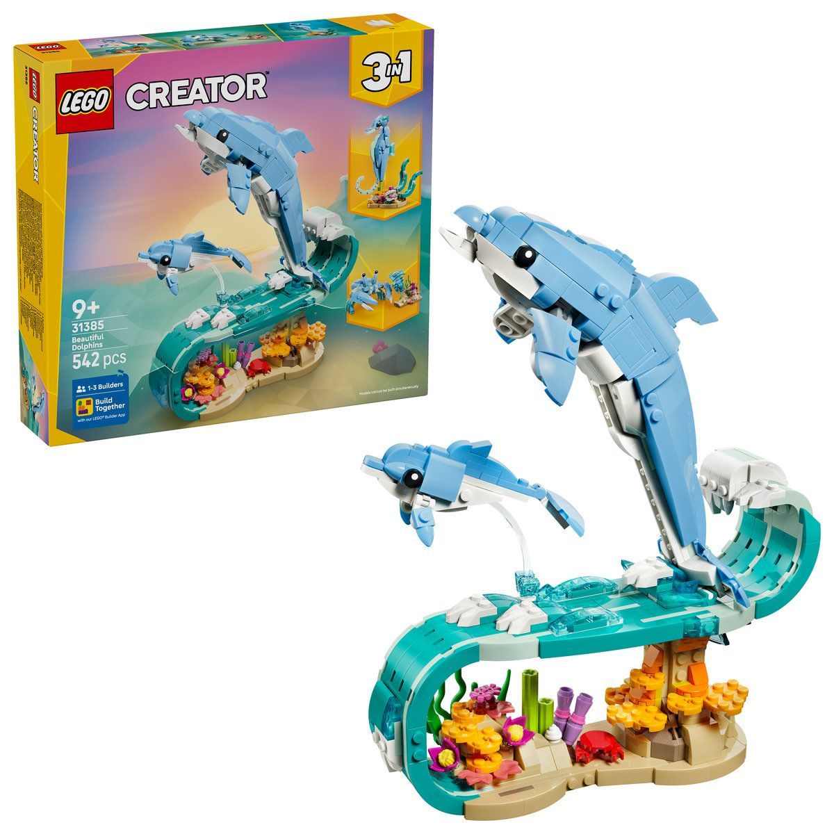LEGO CREATOR ANIMALE MARINE DELFINI SUPERBI 31385