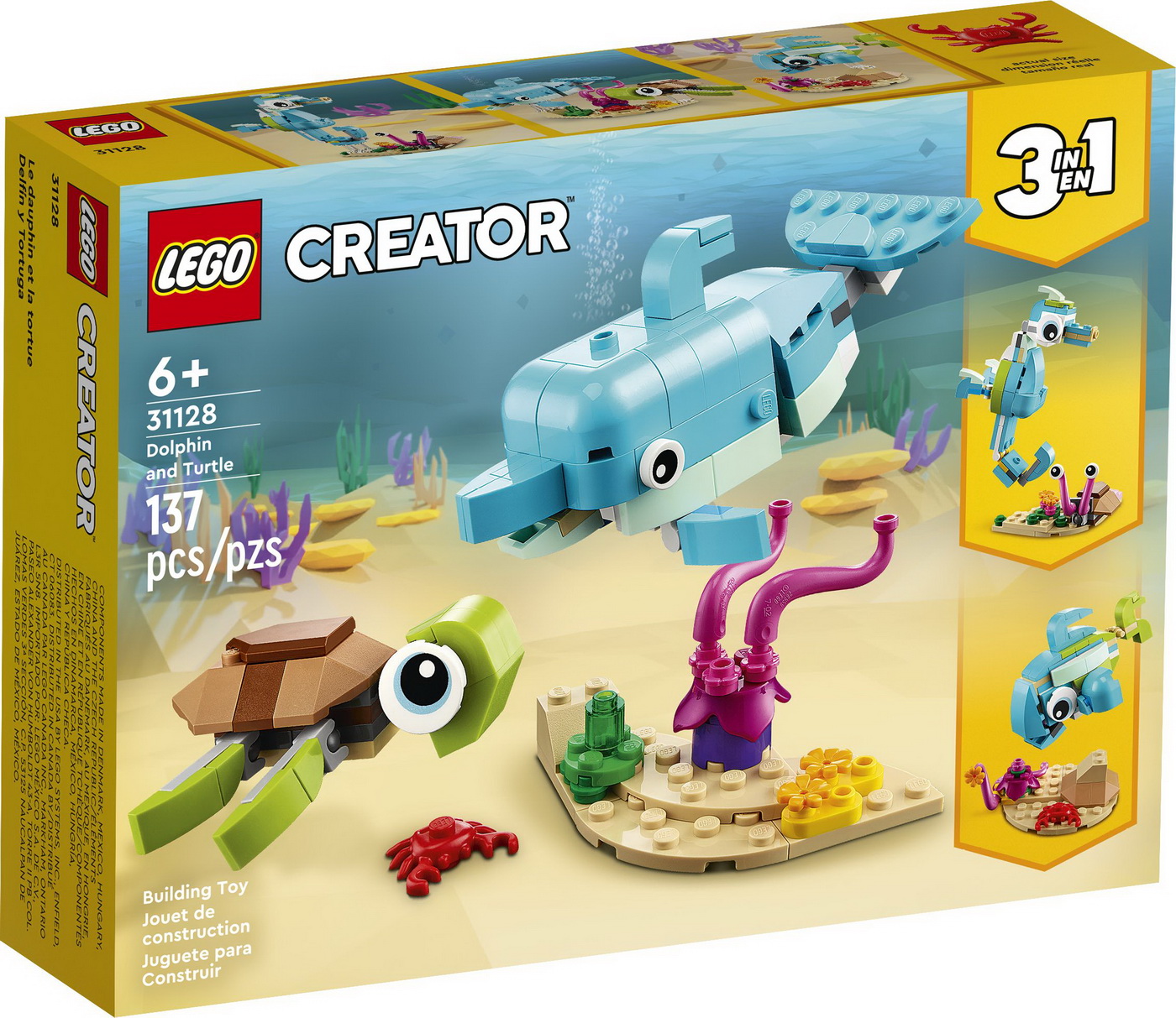 LEGO CREATOR DELFIN SI BROASCA TESTOASA 31128