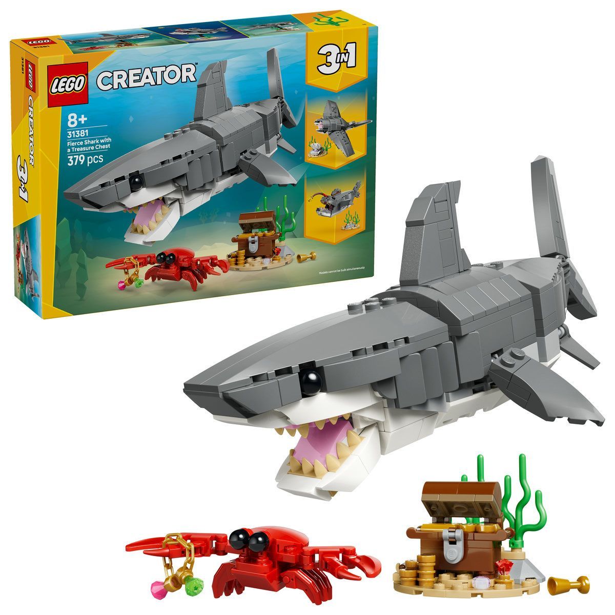 LEGO CREATOR RECHIN FEROCE CU UN CUFAR DE COMORI 31381