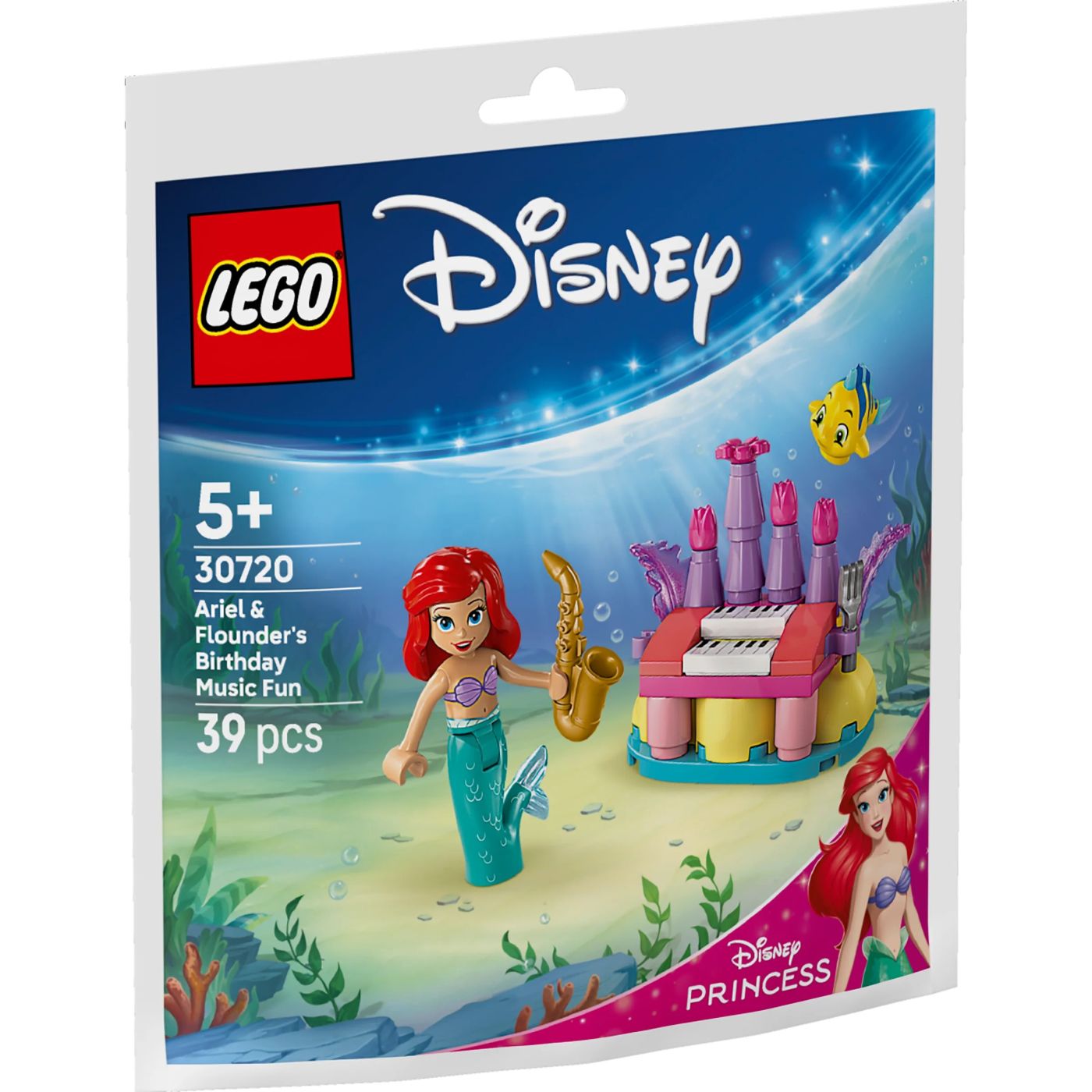 LEGO DISNEY PRINCESS DISTRACTIE MUZICALA CU FLOUNDER DE ZIUA DE NASTERE A LUI ARIEL 30720