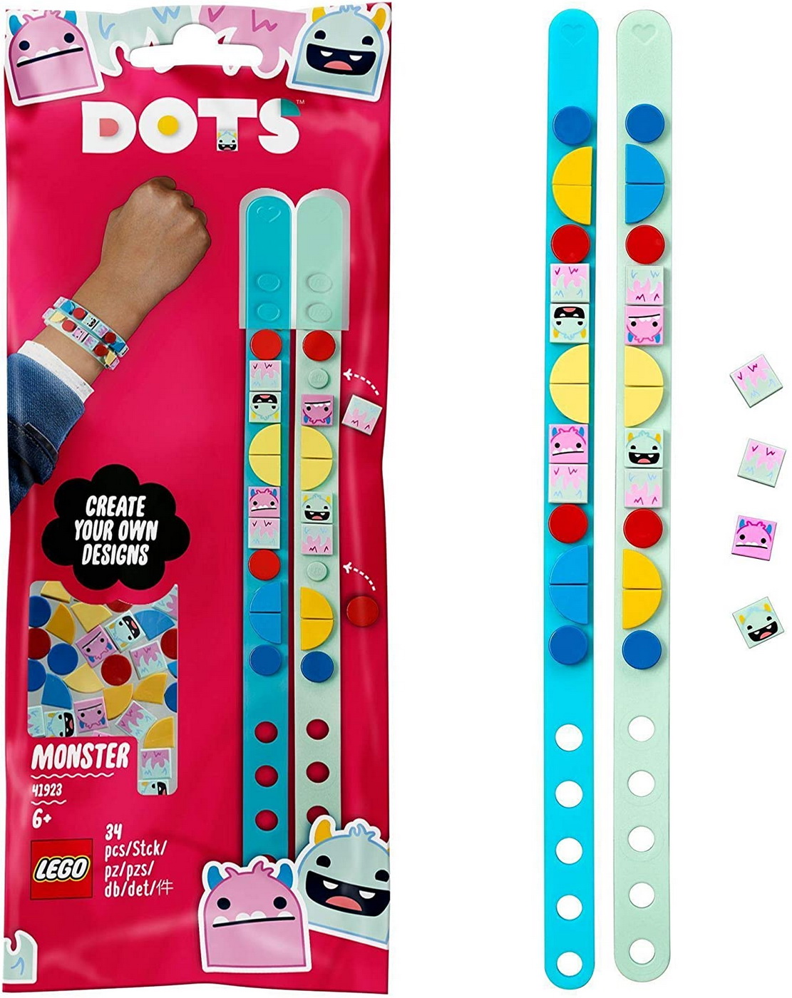 LEGO DOTS BRATARA CU MONSTRULETI 41923