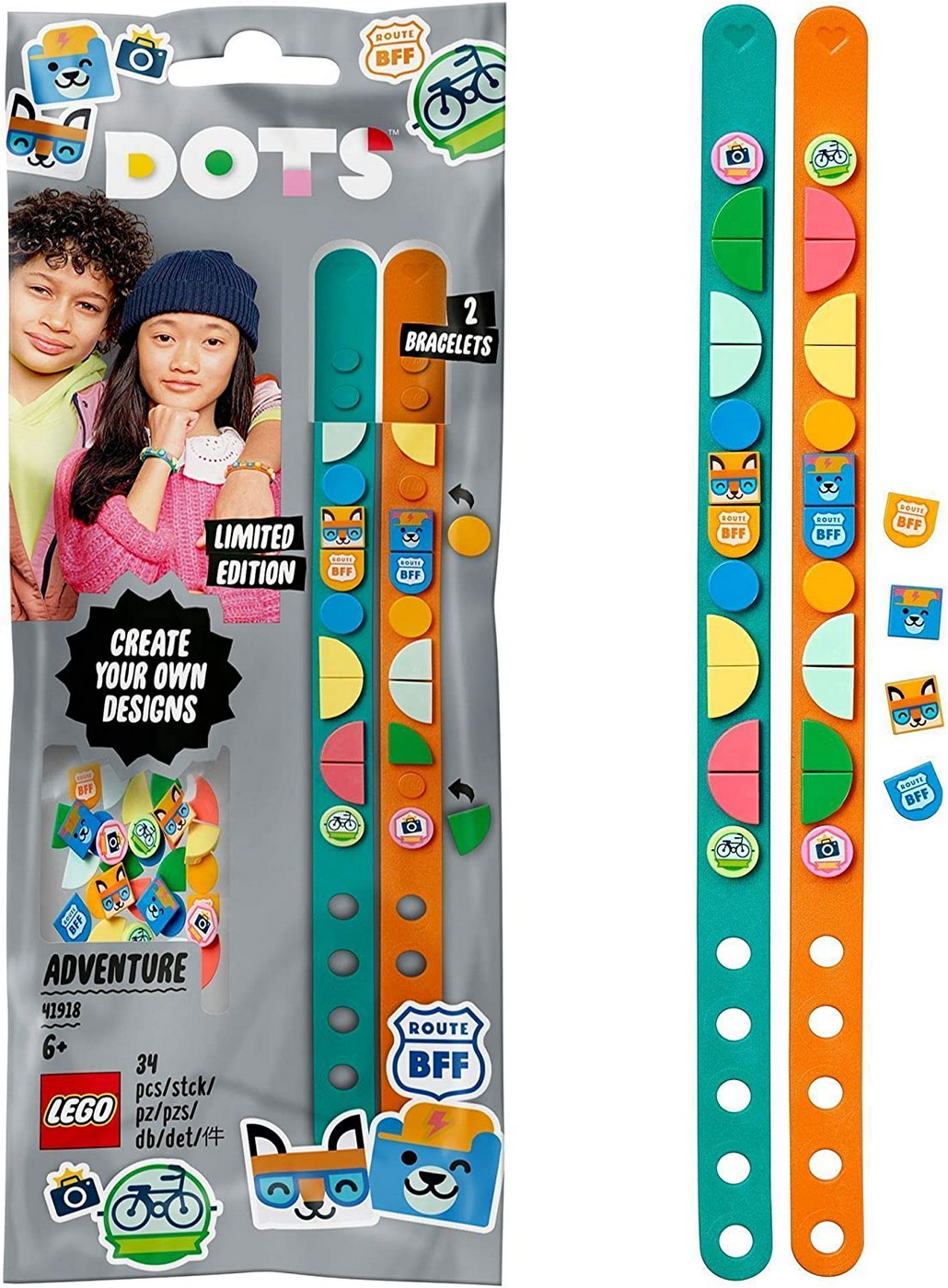 LEGO Dots Bratari Aventuri Colorate 41918