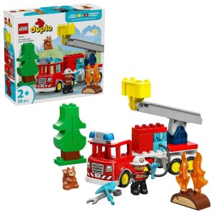 LEGO DUPLO CAMION DE POMPIERI CU FURTUN SI POMPIER 10473
