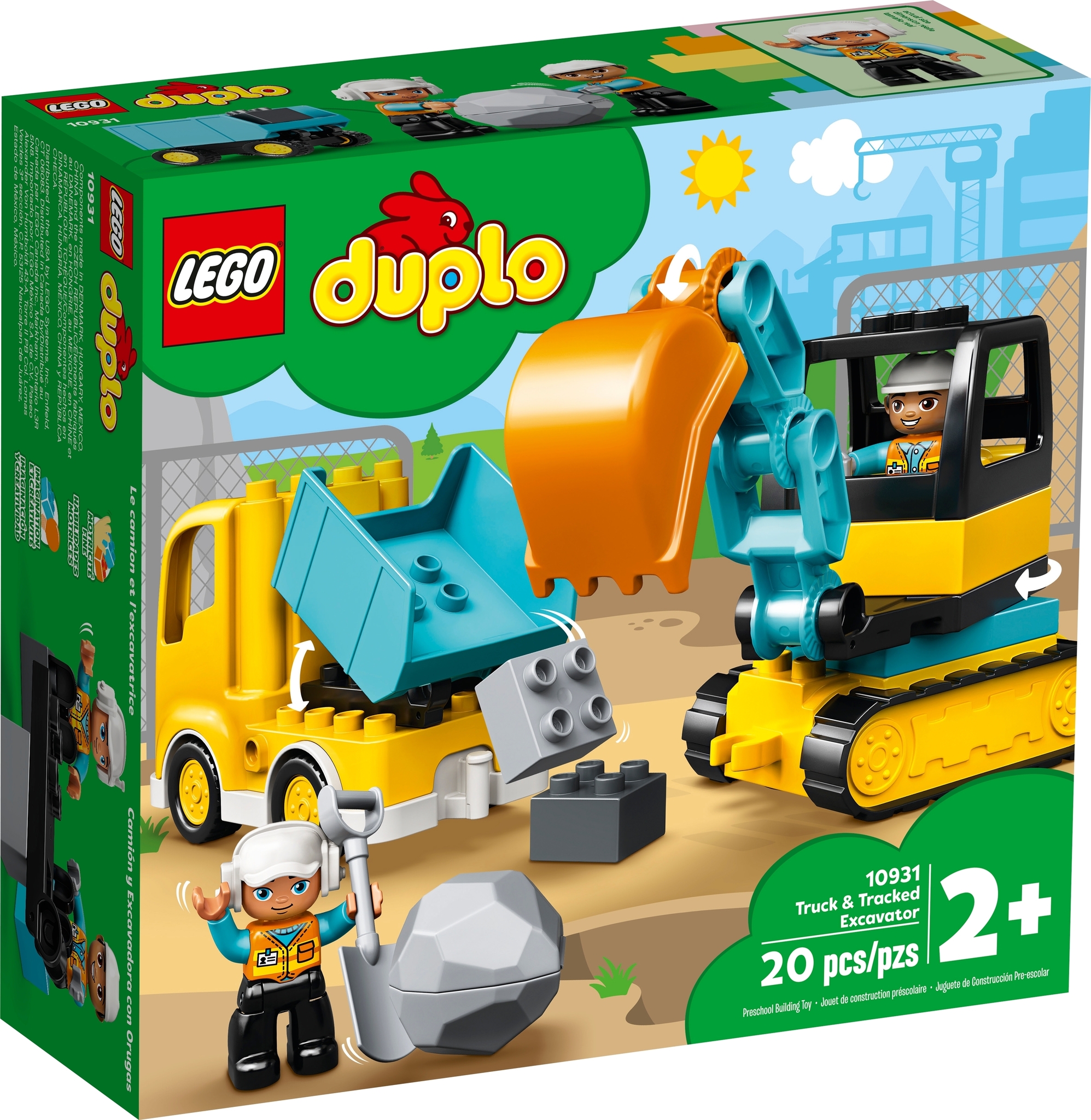 LEGO Duplo Camion Si Excavator Pe Senile 10931