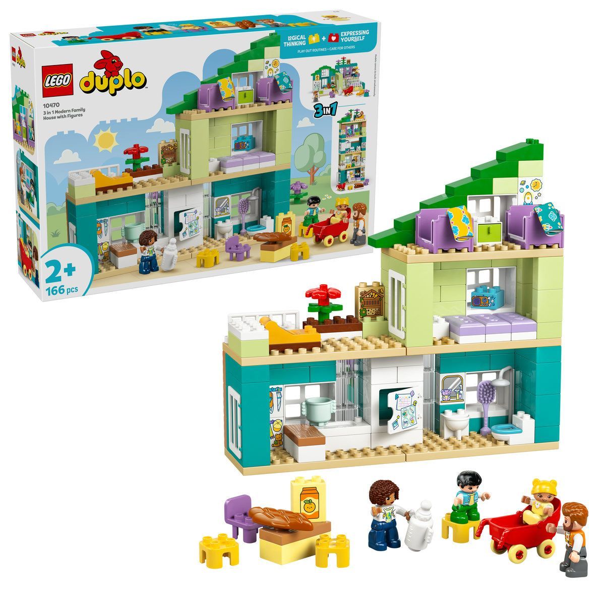 LEGO Duplo Casa Moderna De Familie 3 In 1 Cu Figurine 10470