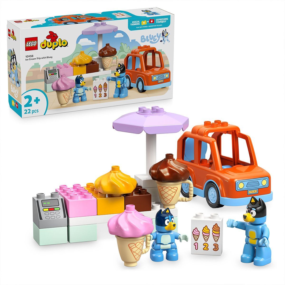 LEGO Duplo Vizita Cu Blue La Furgoneta De Inghetata 10458
