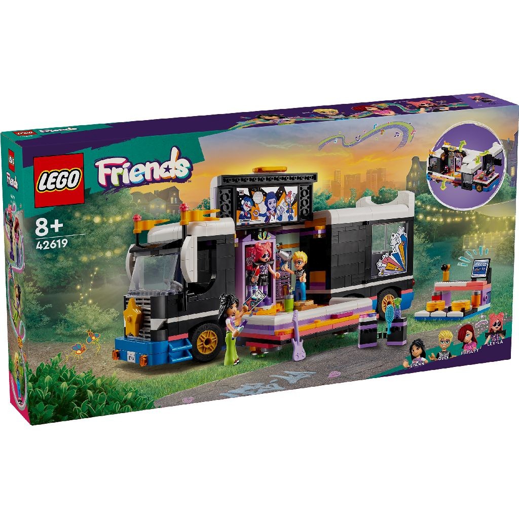 LEGO Friends Autocar De Turneu Pentru Staruri Pop 42619