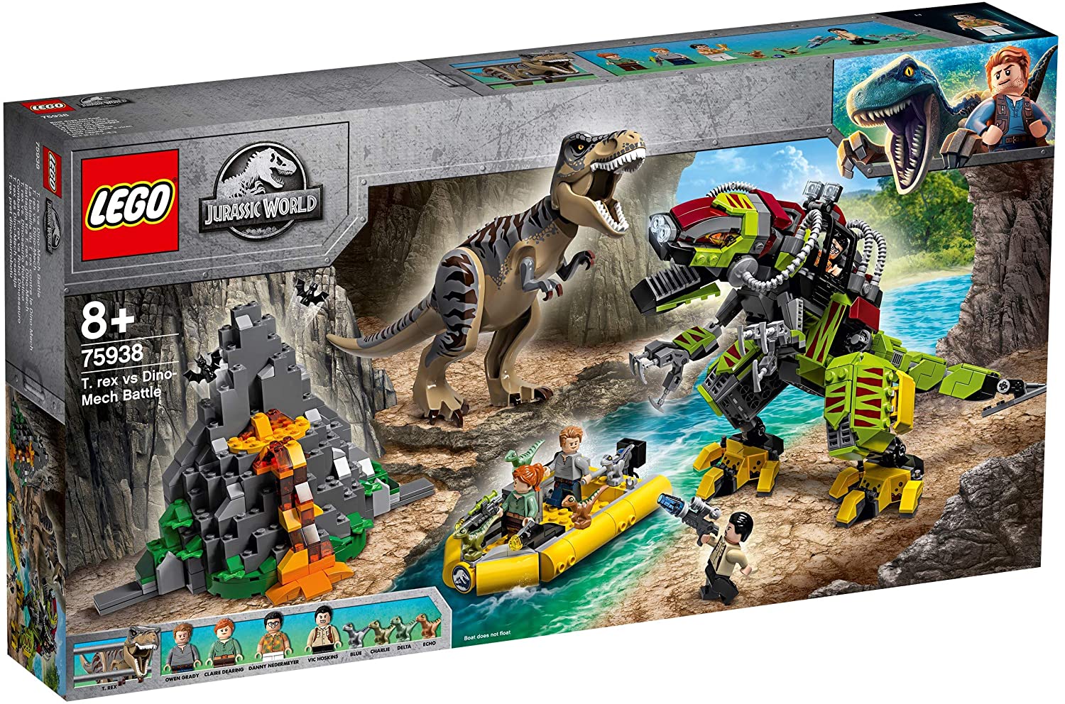 LEGO JURASSIC WORLD LUPTA T. REX CONTRA DINOMECH 75938