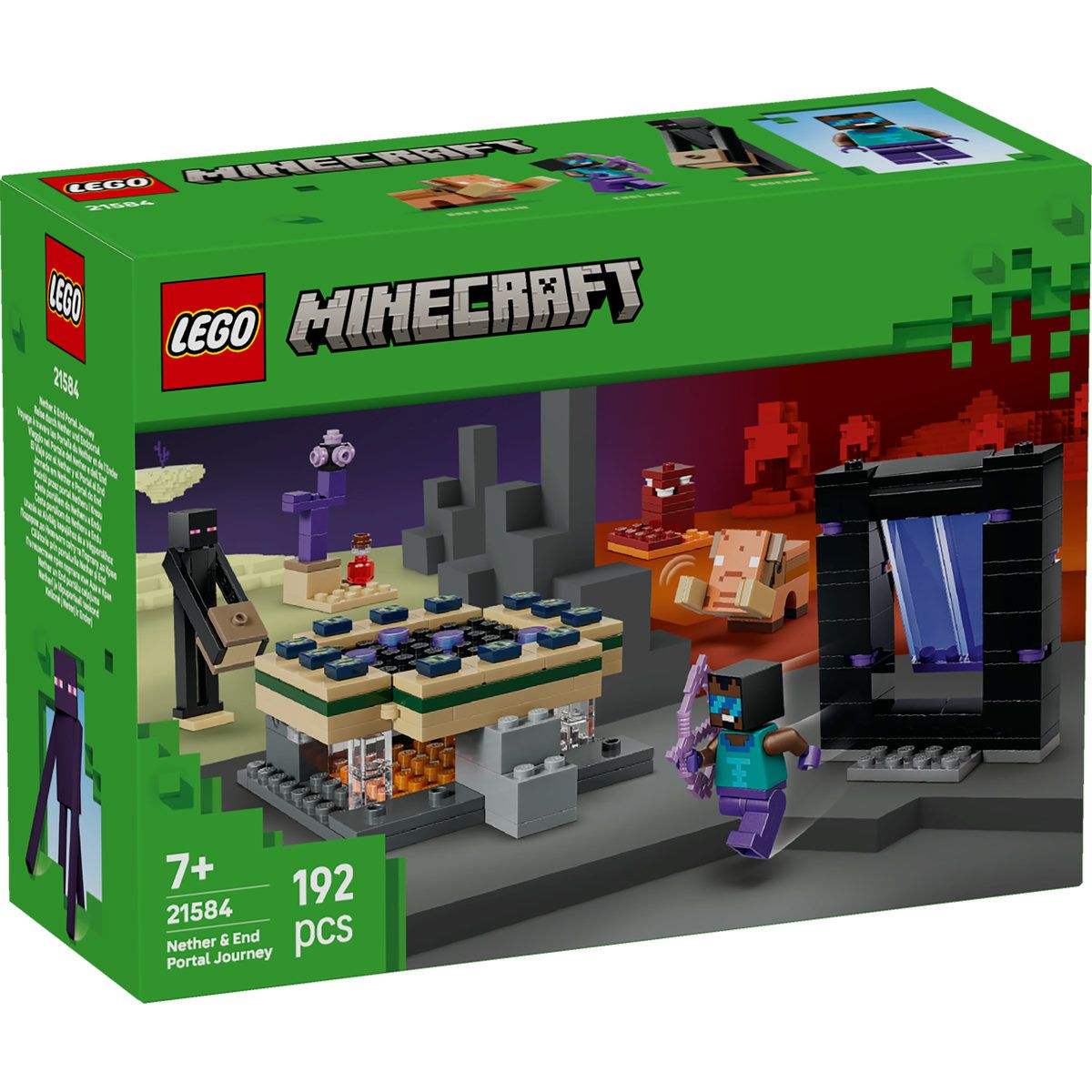 LEGO MINECRAFT CALATORIE PRIN PORTALURILE NETHER SI END 21584