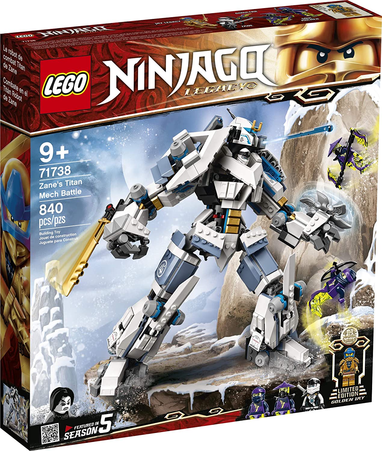LEGO NINJAGO LEGACY LUPTA CU ROBOTUL DE TITAN AL LUI ZANE 71738