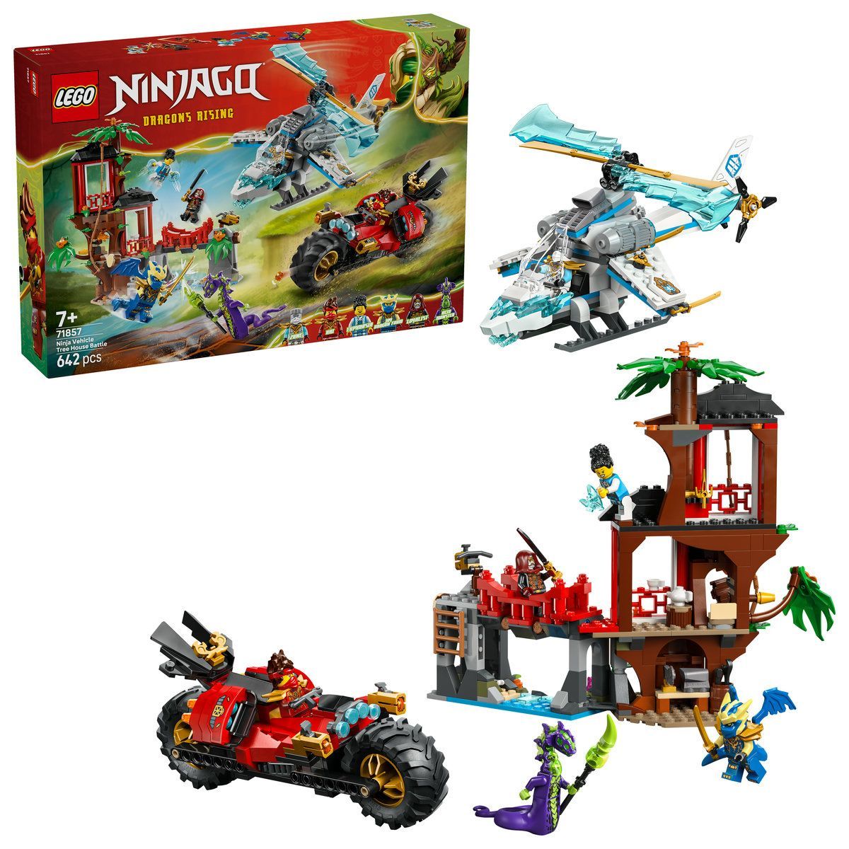 LEGO Ninjago Lupta La Casa Din Copac Cu Vehicule Ninja 71857
