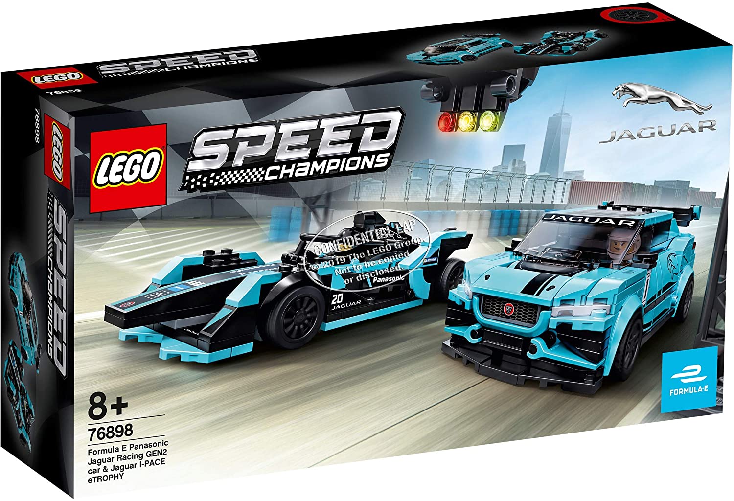 LEGO SPEED CHAMPIONS FORMULA E PANASONIC JAGUAR RACING GEN2 CAR SI JAGUAR I-PACE ETROPHY 76898