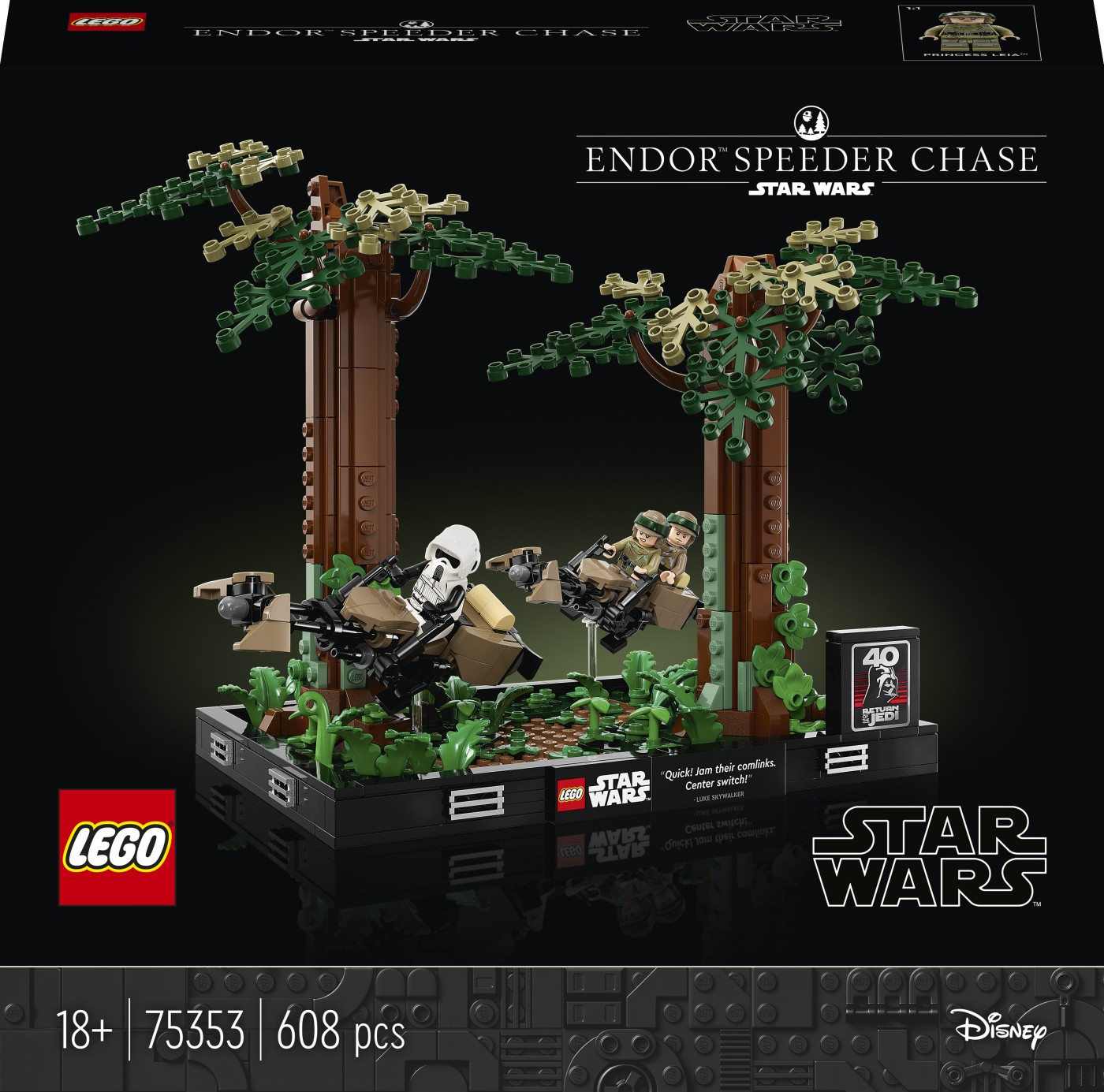 LEGO Star Wars Diorama De Urmarire Cu Speederul Pe Endor 75353