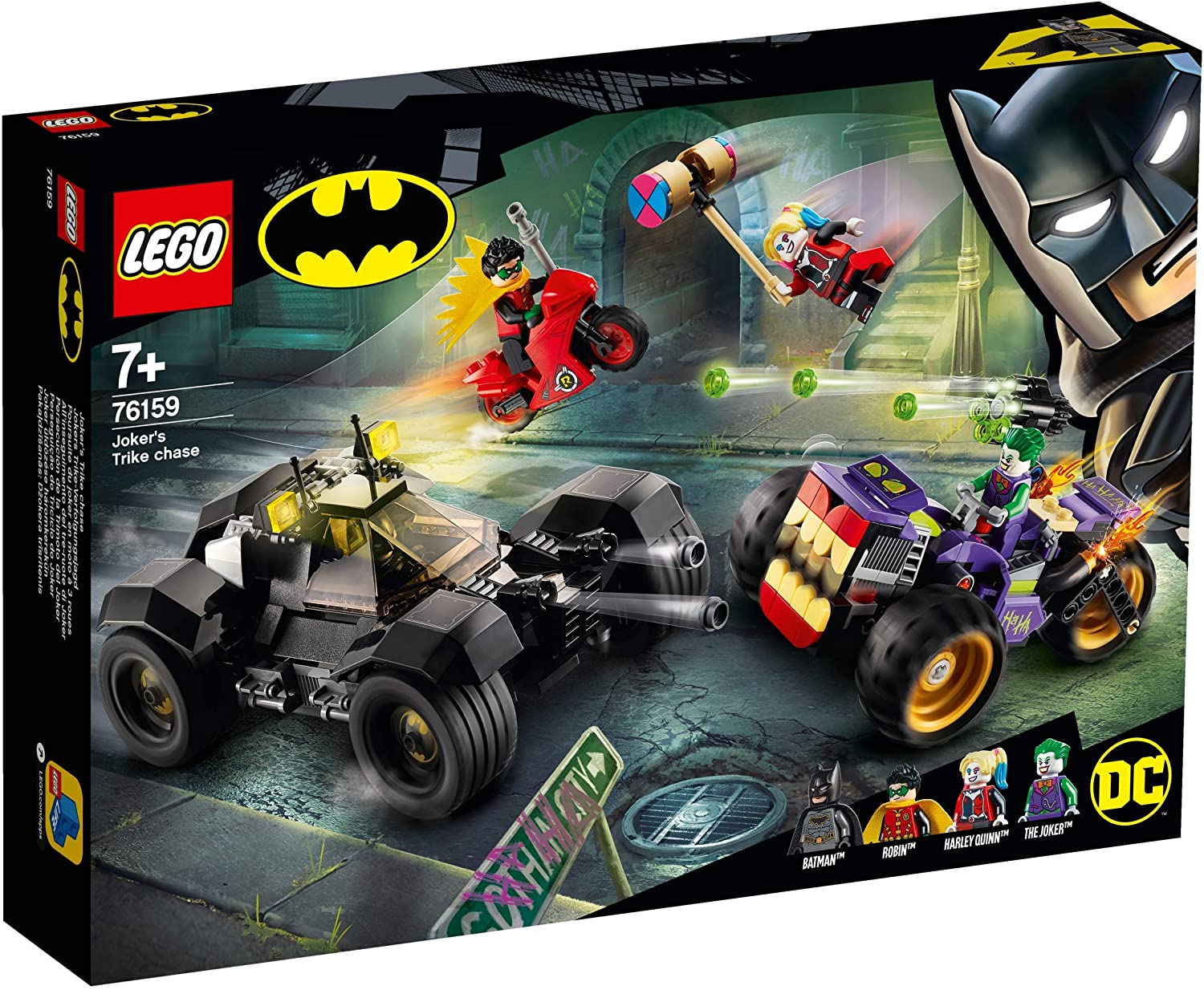 LEGO SUPER HEROES URMARIREA LUI JOKER CU MOTOTRICICLUL 76159