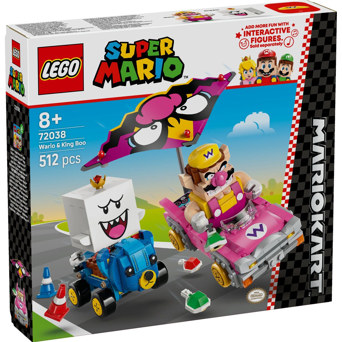 LEGO SUPER MARIO KART MARIO WARIO SI KING BOO 72038