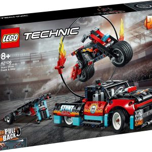 LEGO TECHNIC CAMION SI MOTOCICLETA PENTRU CASCADORII 42106