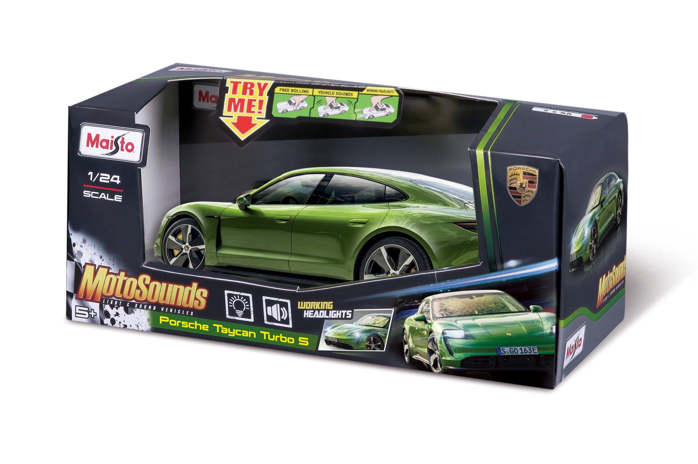Maisto Masinuta Cu Sunete Si Lumini Porsche Taycan Turbo S Scara 1 La 24