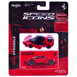 MAISTO MASINUTA METALICA SPEED ICONS SF90 STRADALE ROSU SCARA 1 LA 64