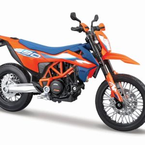 MAISTO MOTOCICLETA METALICA EDITIE SPECIALA KTM 690 SMC PORTOCALIU SCARA 1 LA 18
