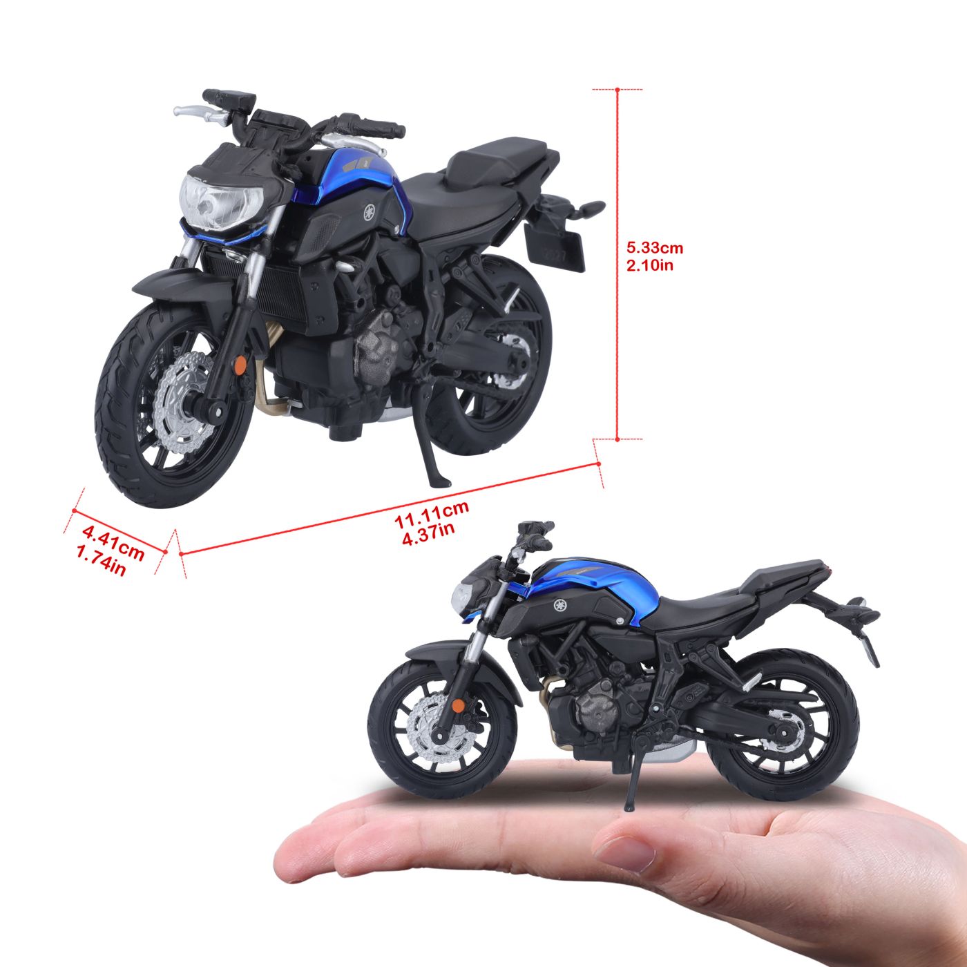 Maisto Motocicleta Metalica Editie Speciala Yamaha MT07 Scara 1 La 18