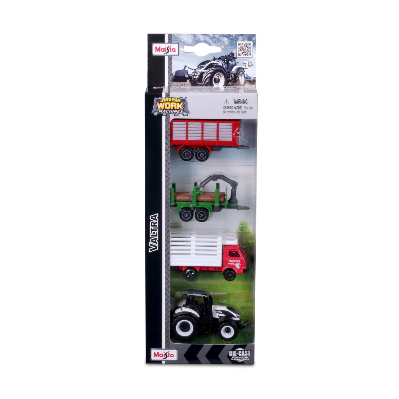 Maisto Set 4 Utilaje Agricole Valtra