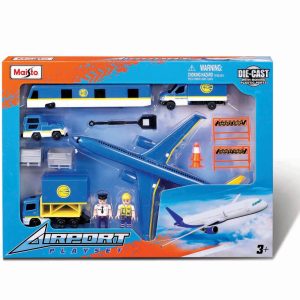 MAISTO SET AEROPORT AVION ALBASTRU
