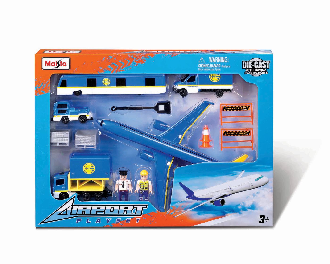 MAISTO SET AEROPORT AVION ALBASTRU