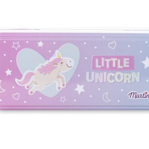 MARTINELIA LITTLE UNICORN TRUSA DE MACHIAJ IN CUTIE DE METAL CU 3 COMPARTIMENTE