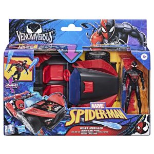 MARVEL SPIDER MAN VENOM VERSUS LANSATOR AUTO SI FIGURINA MILES MORALES