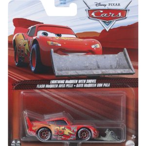 MASINUTA METALICA CARS3 PERSONAJUL FULGER MCQUEEN CU LOPATA