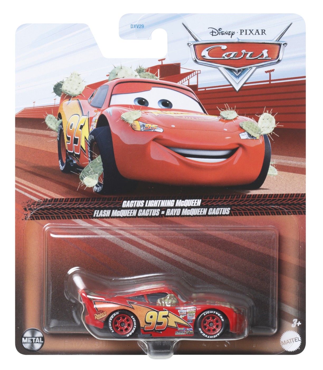 Masinuta Metalica CARS3 Personajul Fulger Mcqueen Cactus