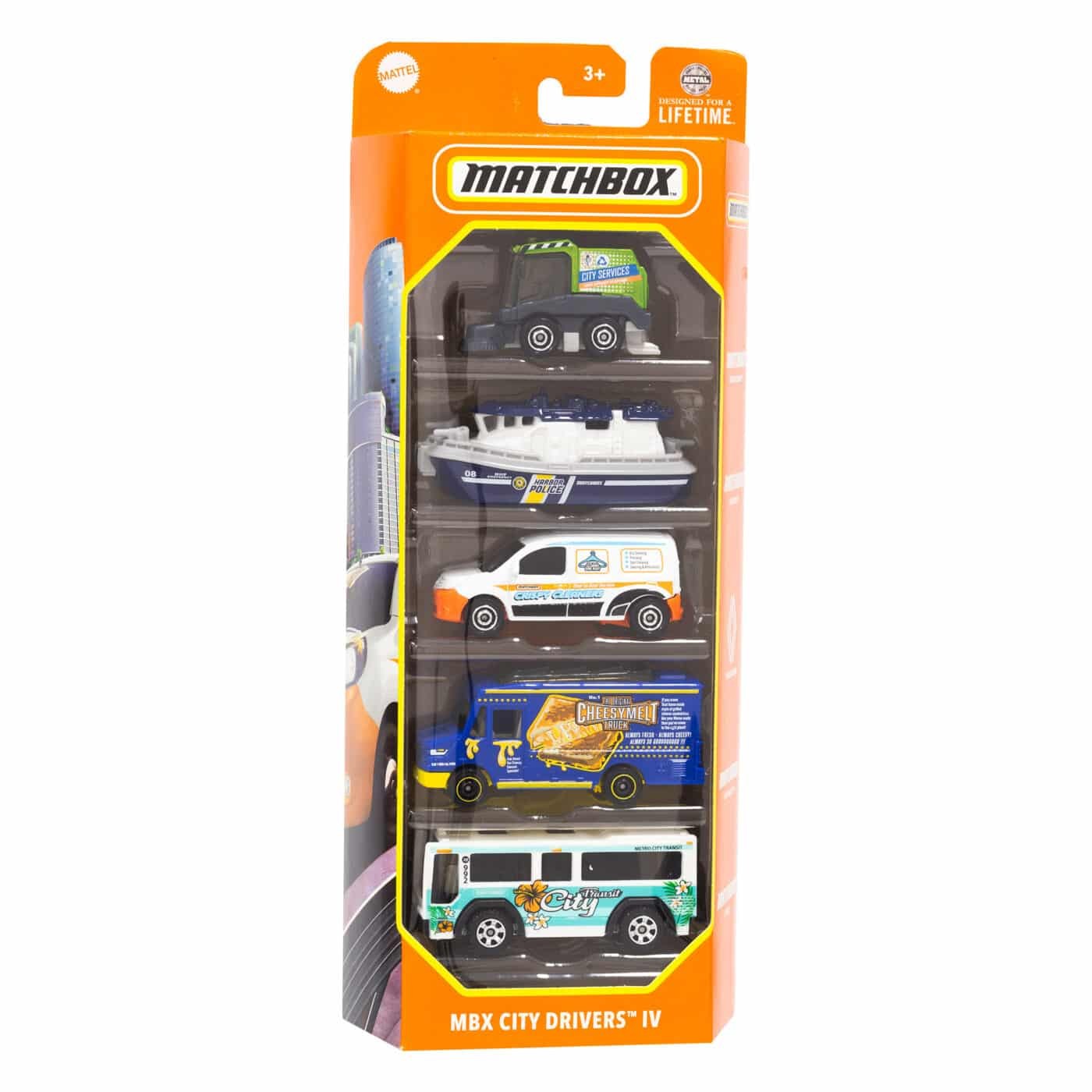 MATCHBOX SET 5 MASINUTE METALICE MBX CITY DRIVERS IV SCARA 1:64