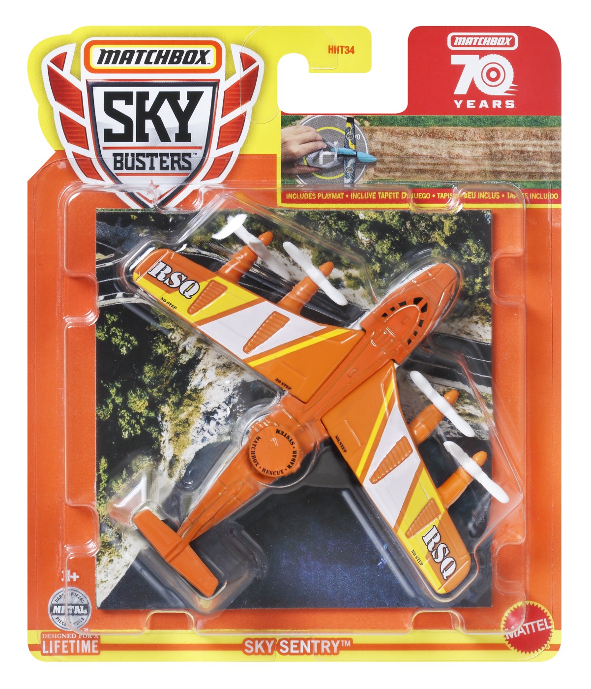 Matchbox Skybusters Set Avion Din Metal Sky Sentry Si Covoras