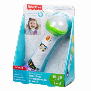 MICROFON CANTA SI INREGISTREAZA LIMBA ROMANA FISHER PRICE