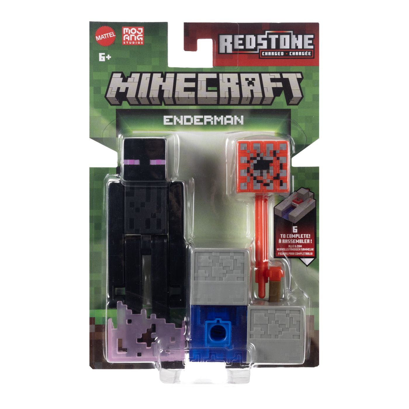 MINECRAFT CRAFT A BLOCK FIGURINA ENDERMAN 8CM